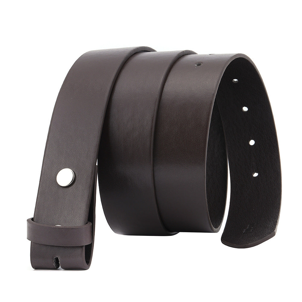 Fashion Buttonless Head Eyelet Men's Belt