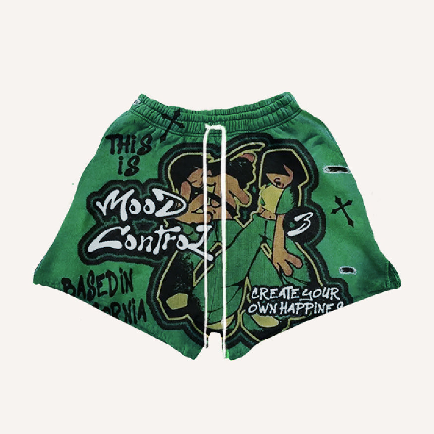 Men's Printed Drawstring Shorts