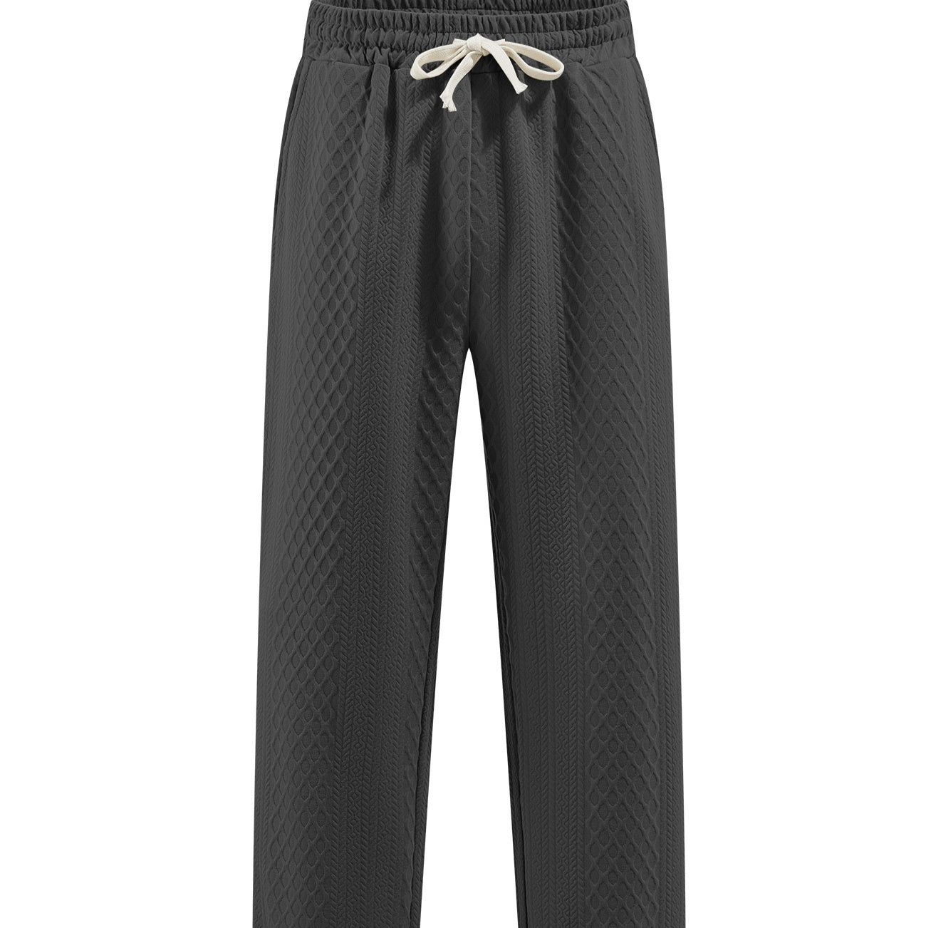 Loose Casual Jacquard Knit Straight-leg Men's Pants