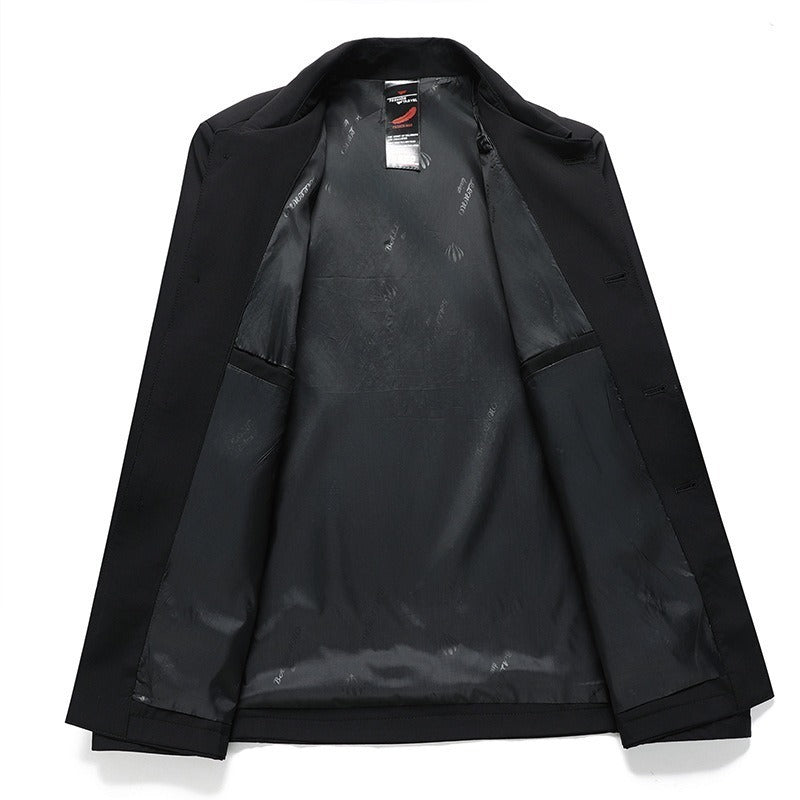 Men's Business Casual Button-Down Lapel Jacket